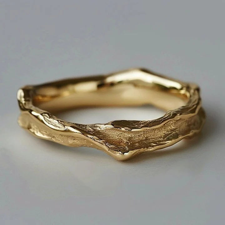 Vintage Gold Forged Ring