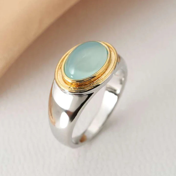 Vintage Green Moonstone Ring