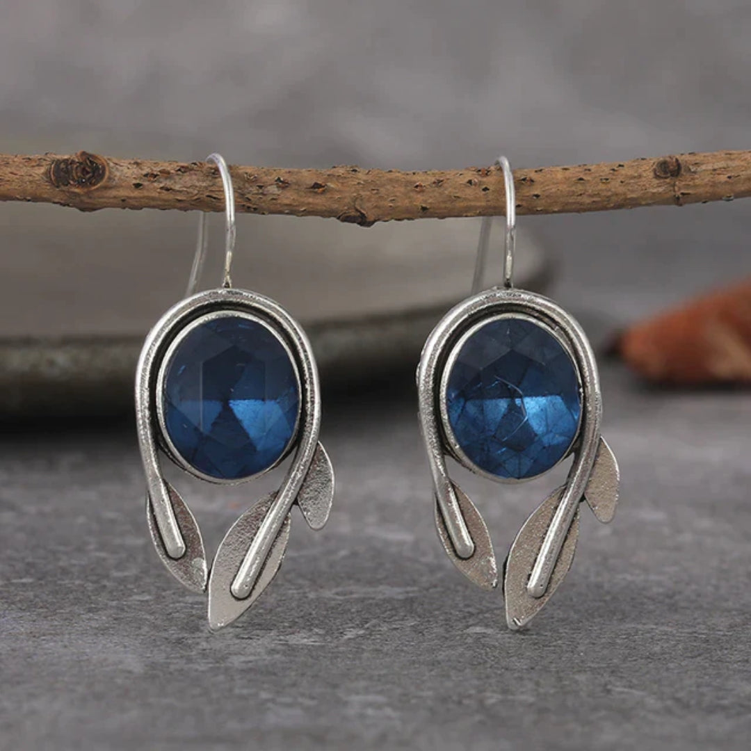 Vintage Blue Sentinel Earrings