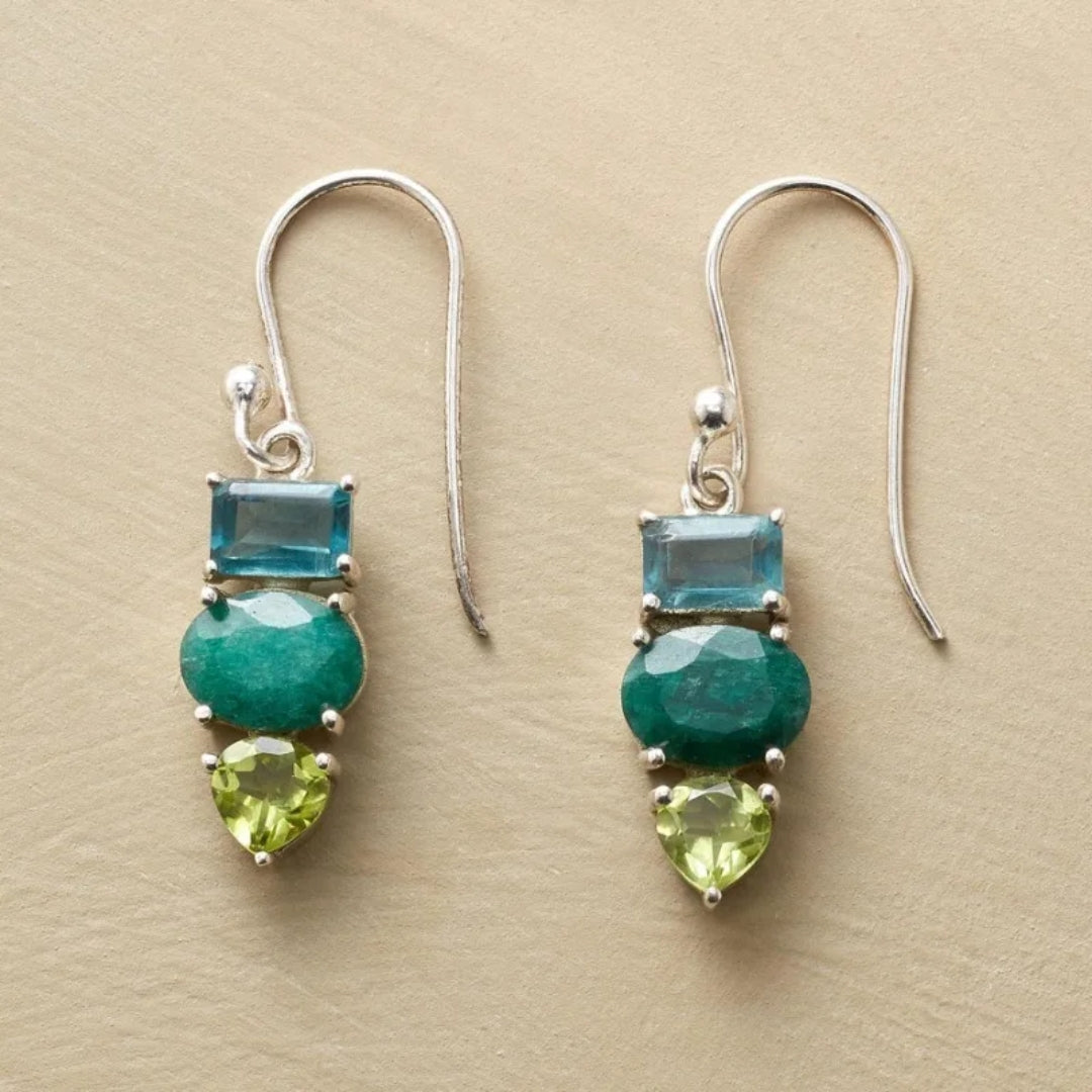 Vintage Blue & Green Earrings