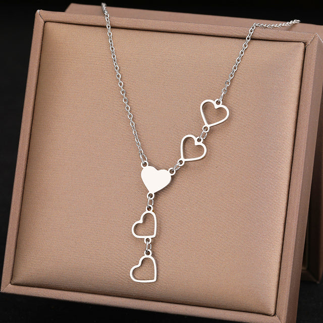 Gold and Silver Heart Necklace