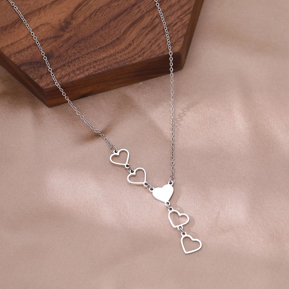 Gold and Silver Heart Necklace