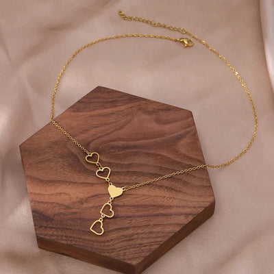 Gold and Silver Heart Necklace