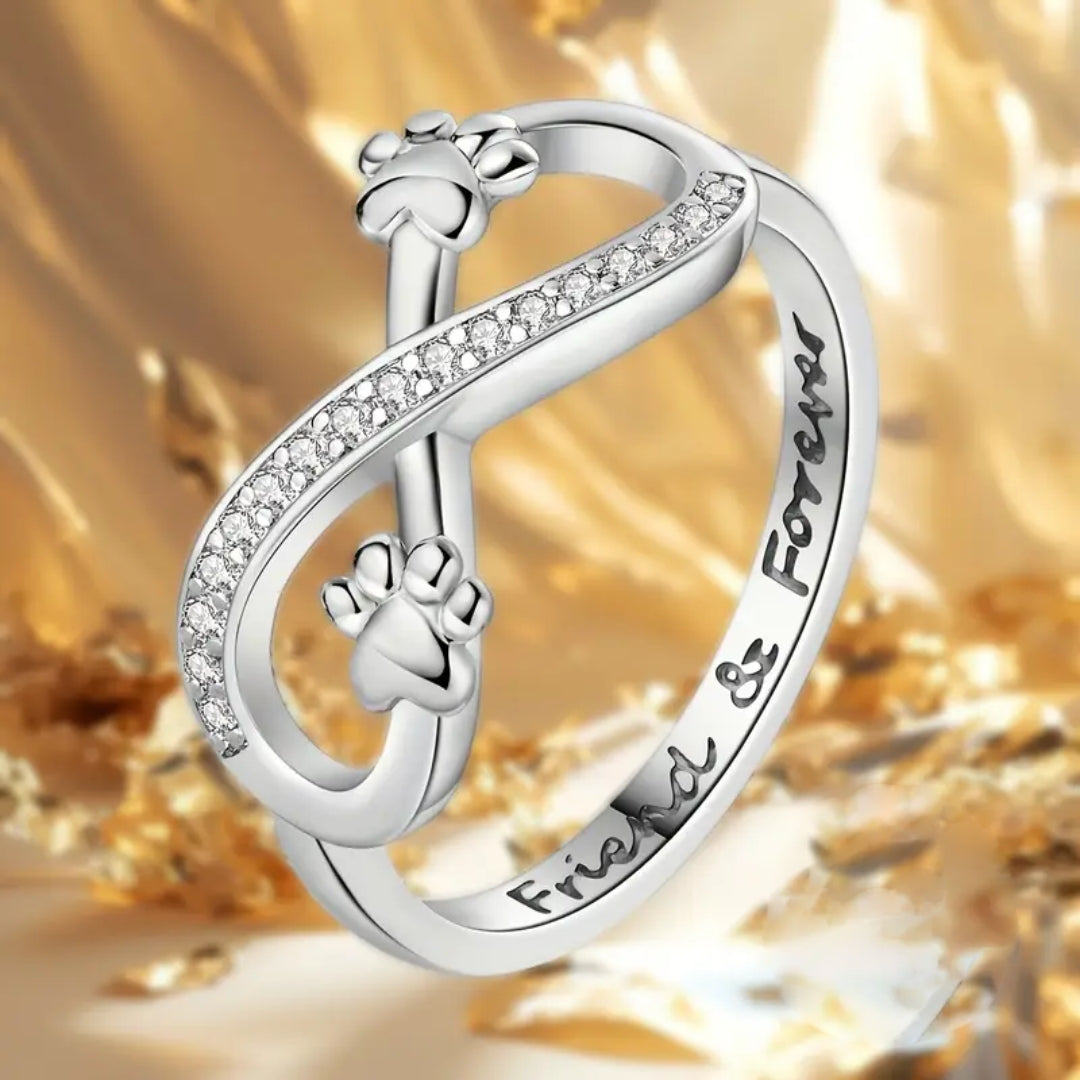 Infinity Paw Zirconia Trail Ring