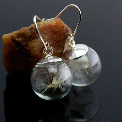 Silver Dandelion Earrings