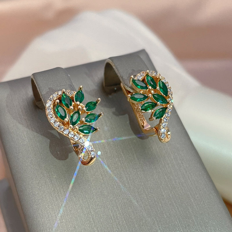 Green Crystal Earrings