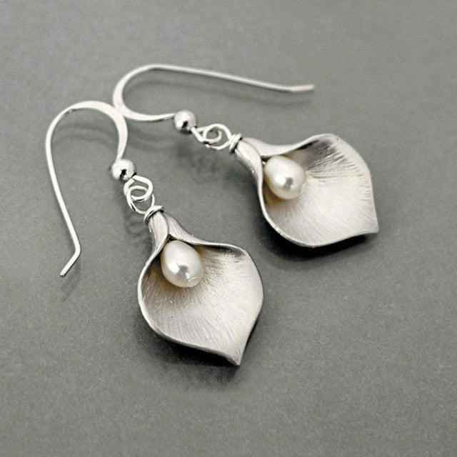 Lotus Pearl Earrings