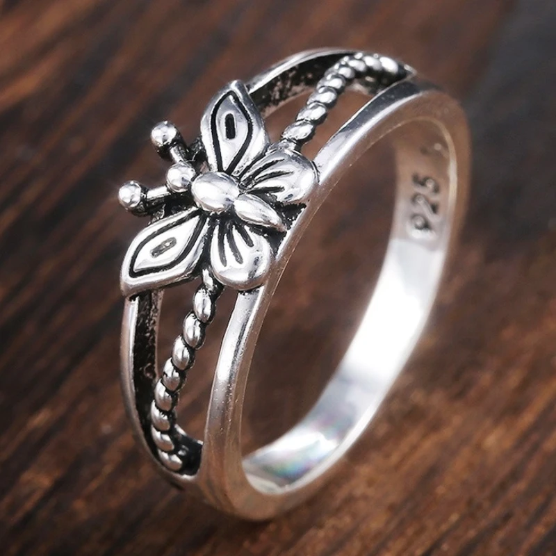 Vintage Butterfly Silver Ring