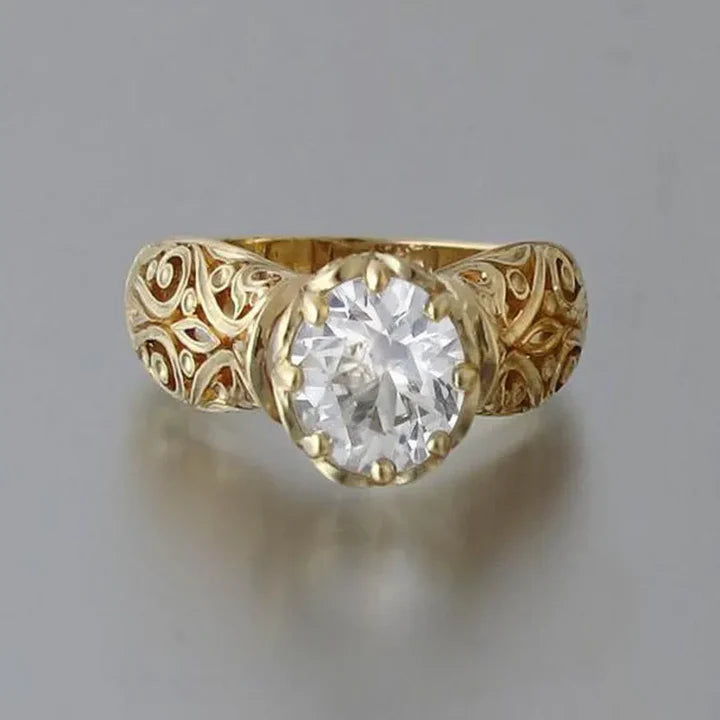 Elegant White Crystal Ring