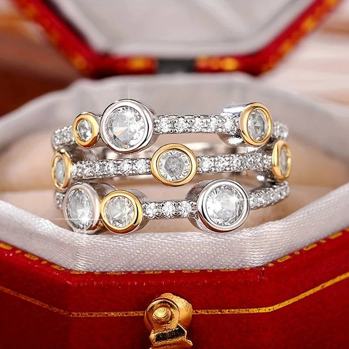 Vintage Bright Gold & Silver Ring