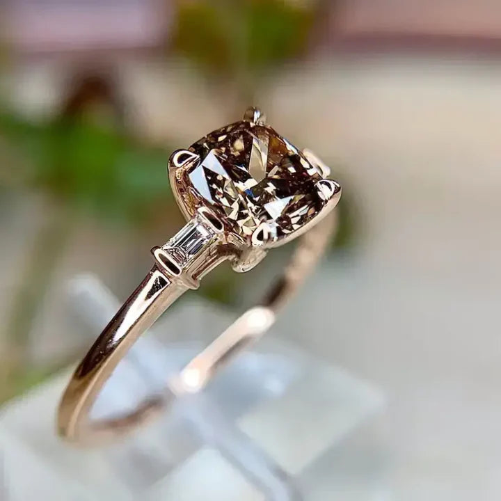 Vintage Crystal & Zirconia Golden Ring